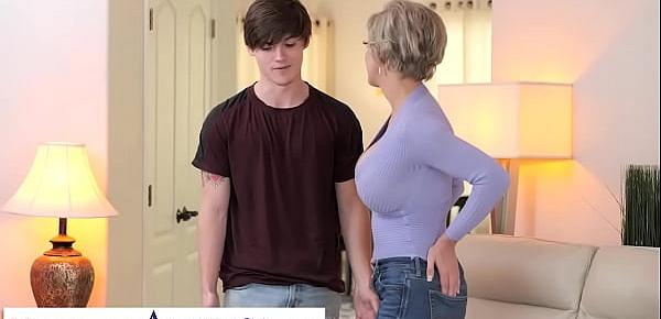  Naughty America - Blonde Milf Dee Williams fucks son&039;s friend on couch